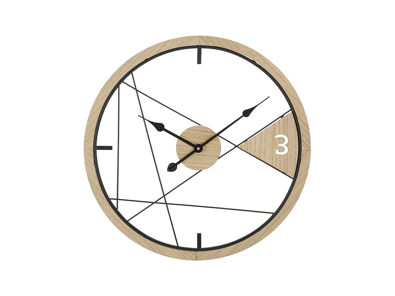 Horloge Murale MF261, Marron, 60x2,5x60 cm, Epikasa