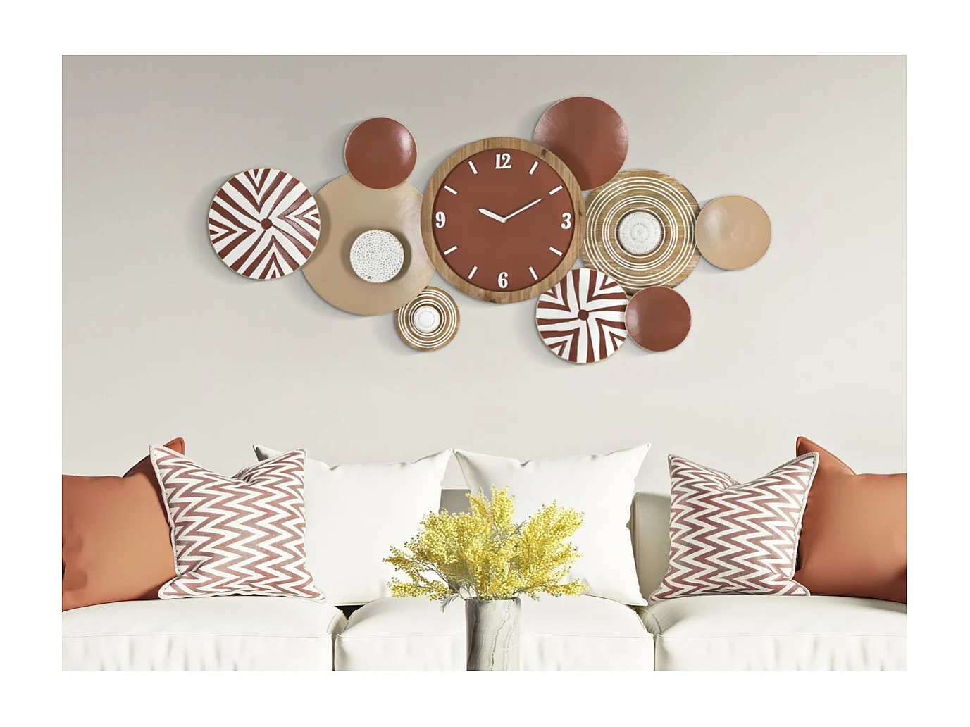 Horloge Murale MF251, Multicouleur, 127,6x7,6x61 cm, Seven Design