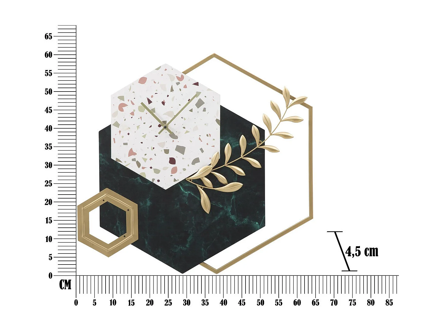 Horloge Murale MF248, Multicouleur, 62x4,5x62 cm, Seven Design