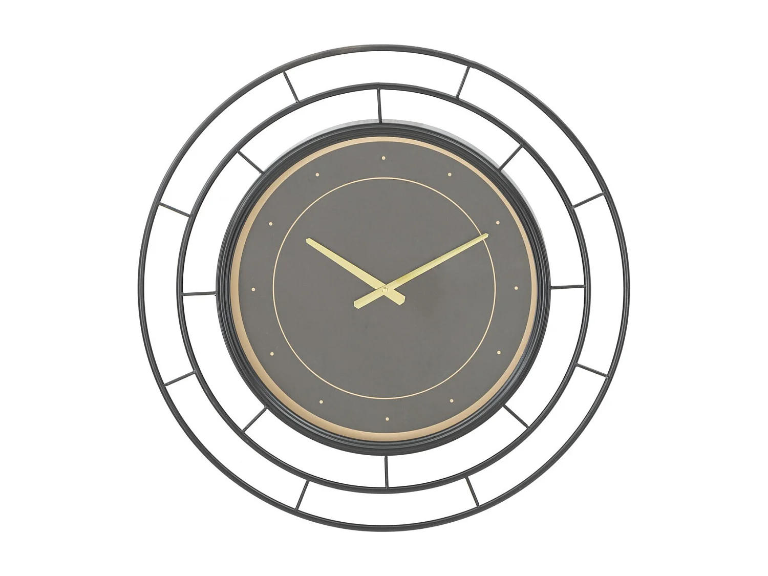 Horloge Murale MF279, Noir, 70x5,5x70 cm, Seven Design