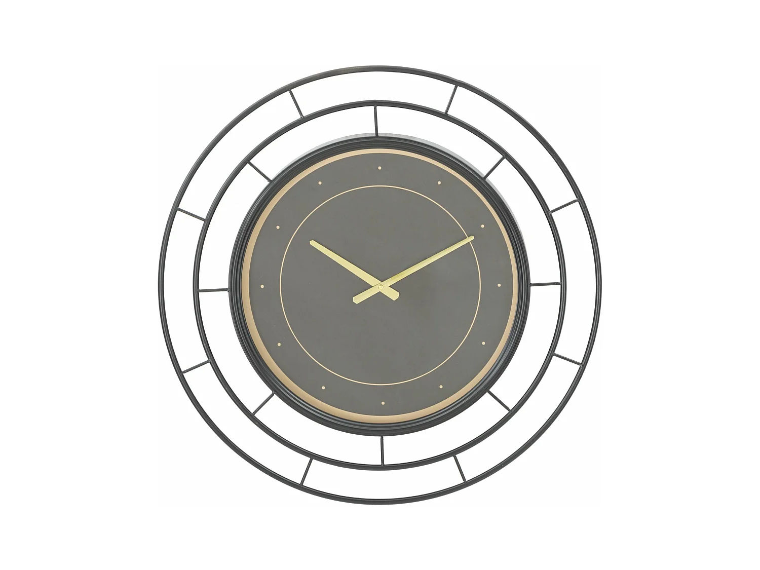 Horloge Murale MF279, Noir, 70x5,5x70 cm, Epikasa