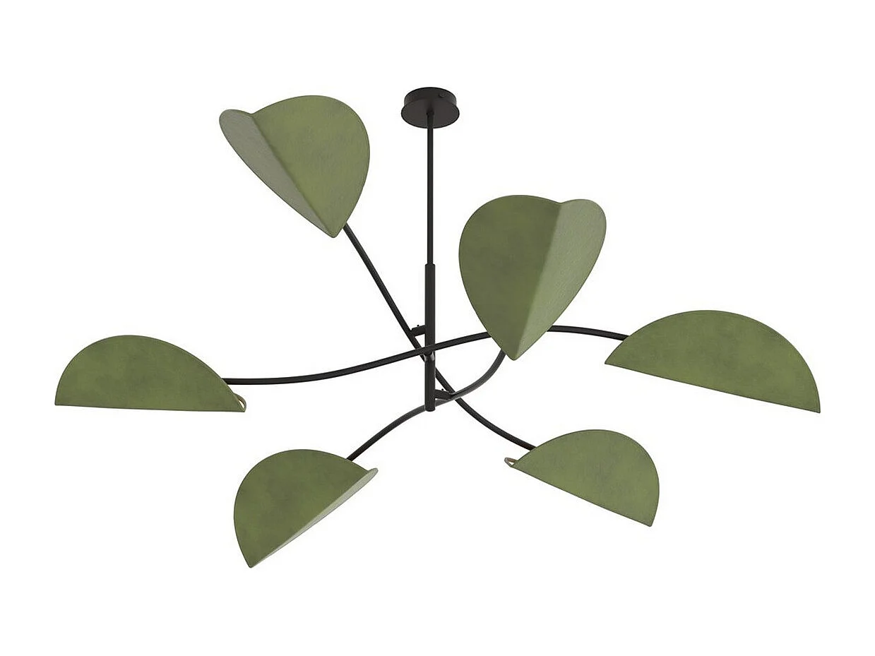 Candeeiro Suspenso Lotus 9, Verde, 105x59x105 cm, Seven Design