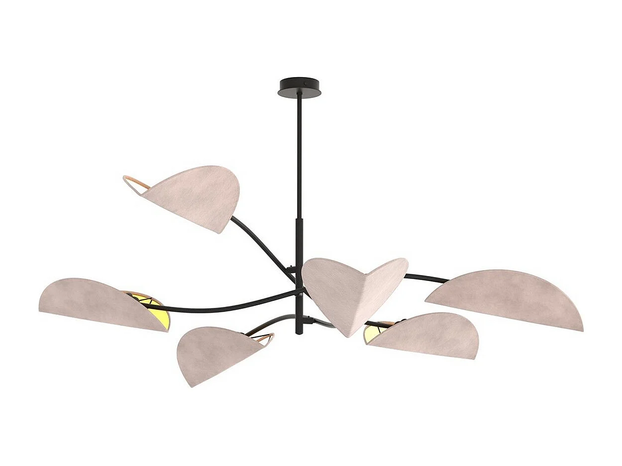 Candeeiro Suspenso Lotus 11, Cor-de-rosa, 105x59x105 cm, Seven Design