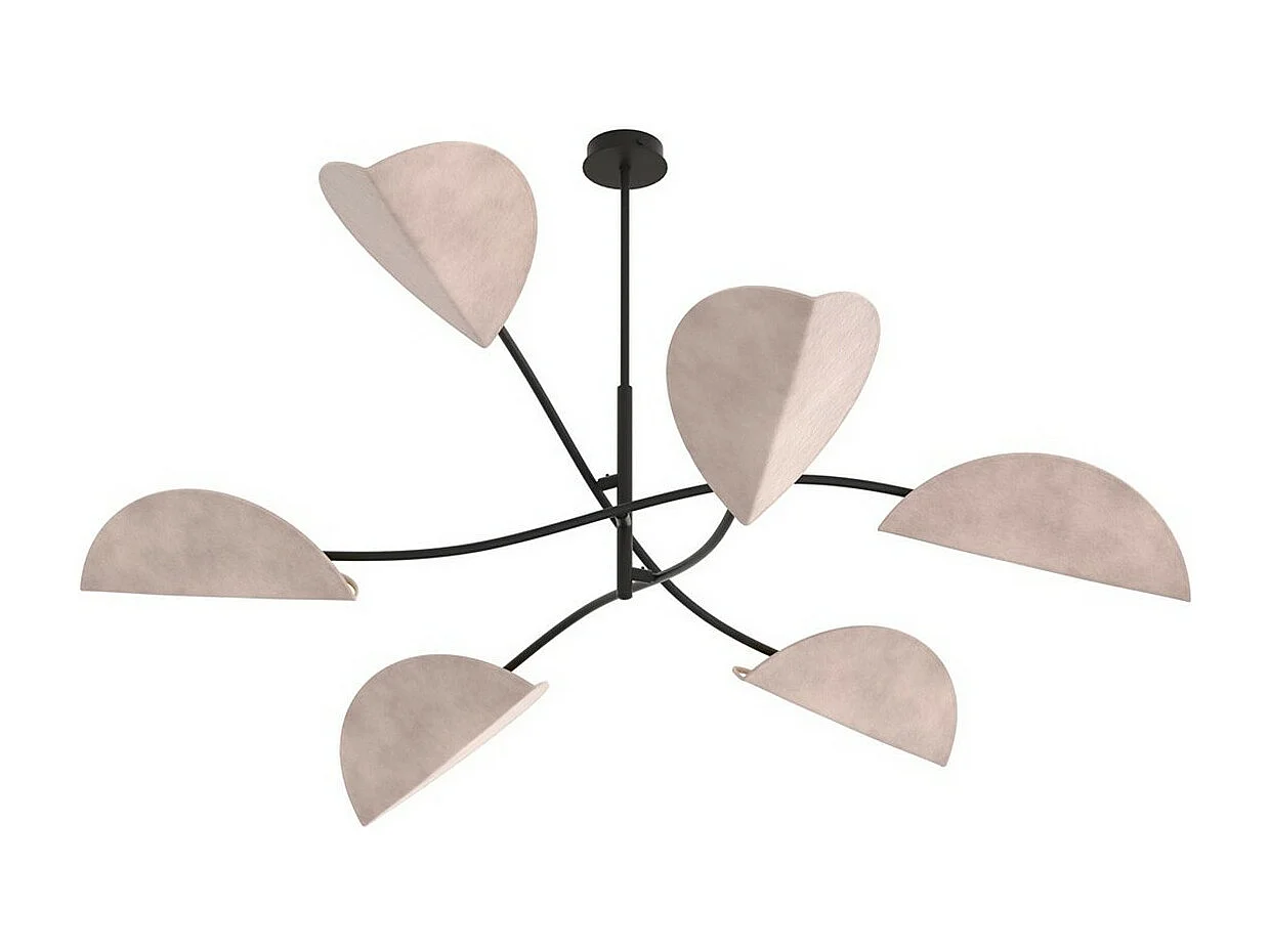 Candeeiro Suspenso Lotus 11, Cor-de-rosa, 105x59x105 cm, Seven Design