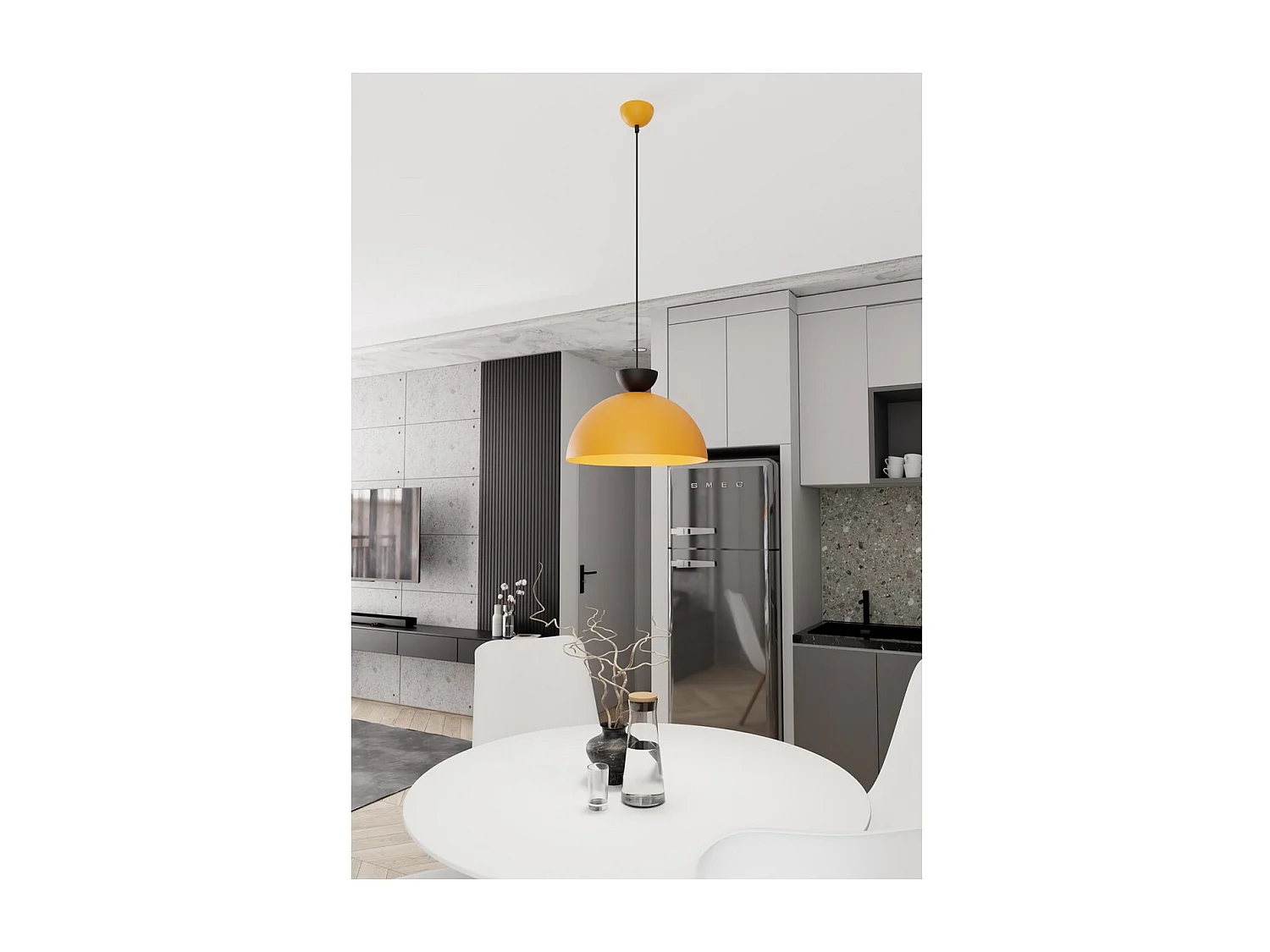 Hanglamp Lunaro, Oranje, 40x140x40 cm, Seven Design