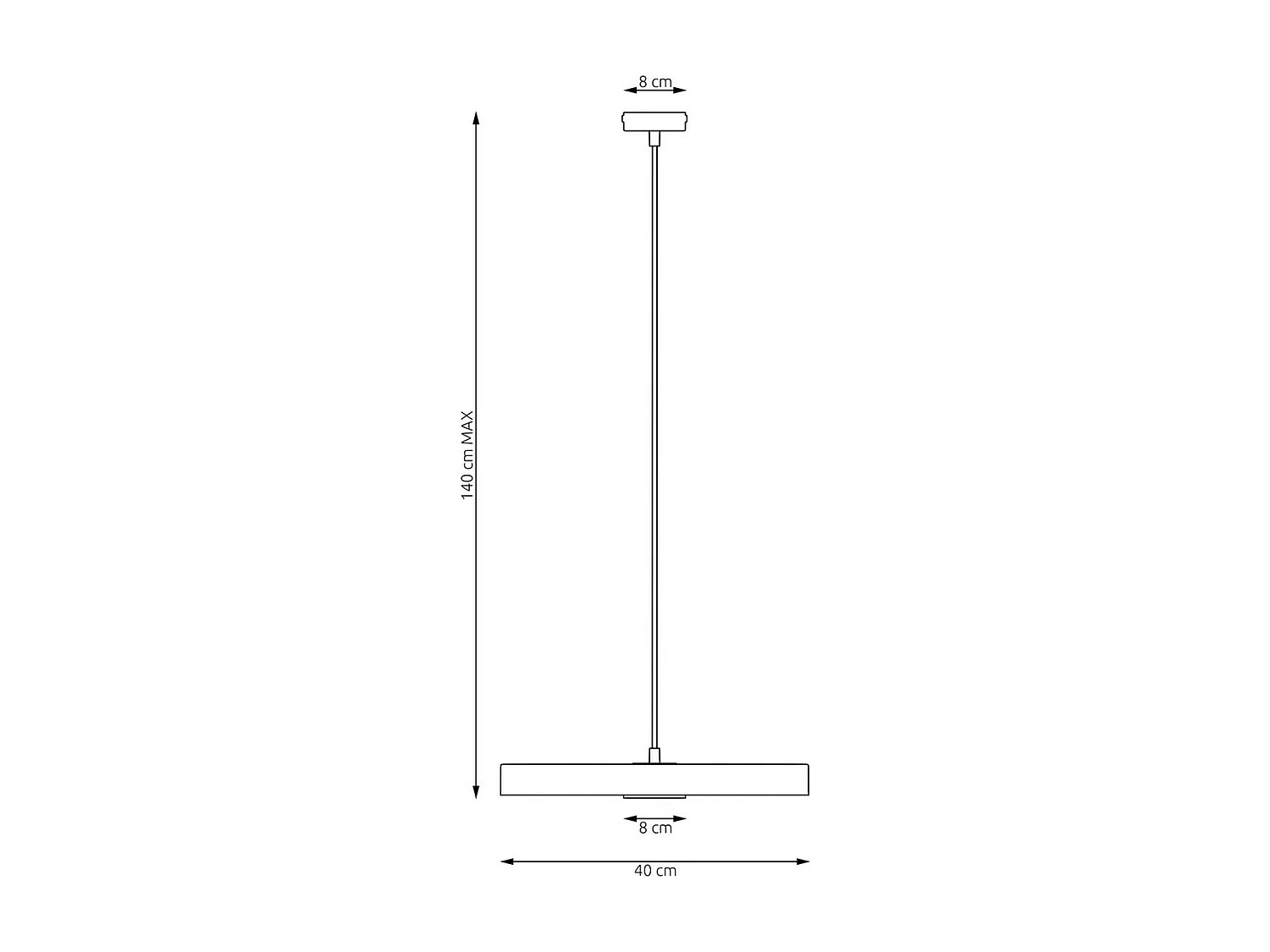 Lampa Wisząca Solis, Biały, 40x140x40 cm, Epikasa