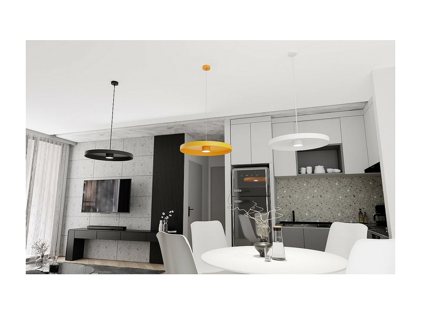 Suspension Solis, Orange, 50x140x50 cm, Epikasa