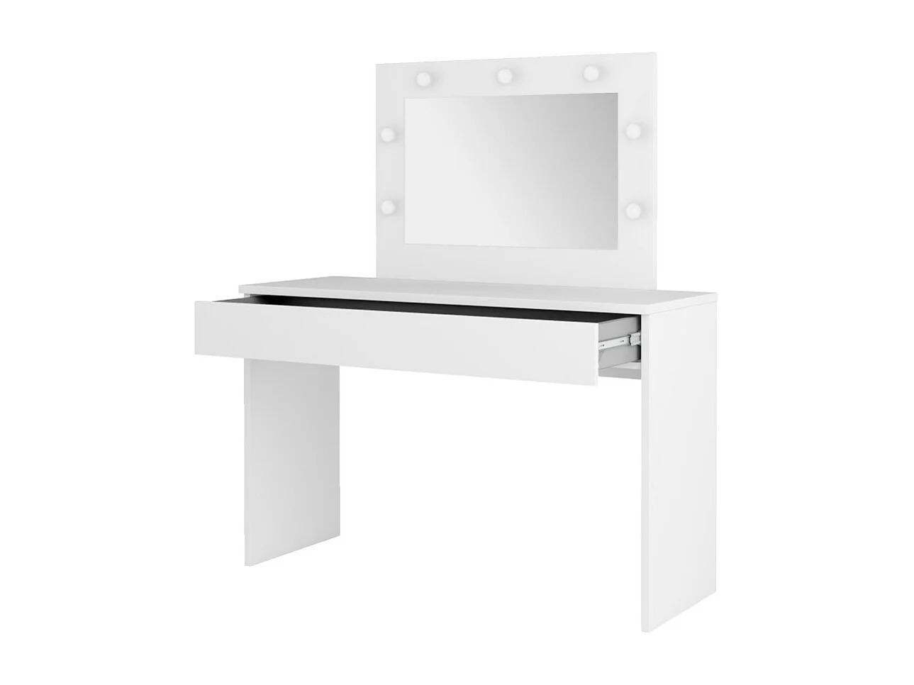 Tocador DIVA blanco - Con espejo, cajón e iluminación LED - Elegancia y funcionalidad