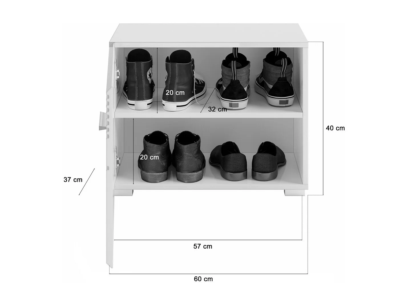 Mueble para Zapatos – Blanco Lacado – KLEANKIN