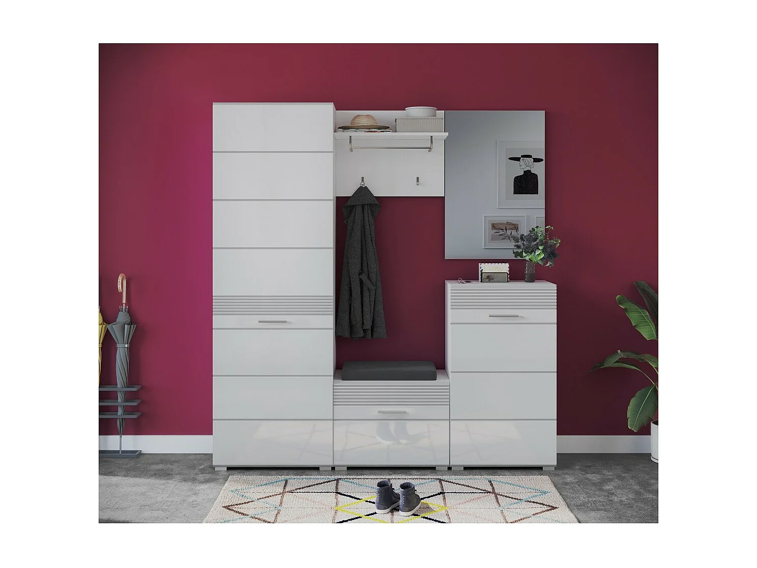 Móvel para Sapatos em Coluna – Branco – KLEANKIN