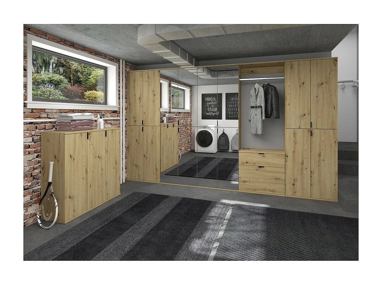 Meuble de rangement 2 tiroirs – Chêne clair – BODITE