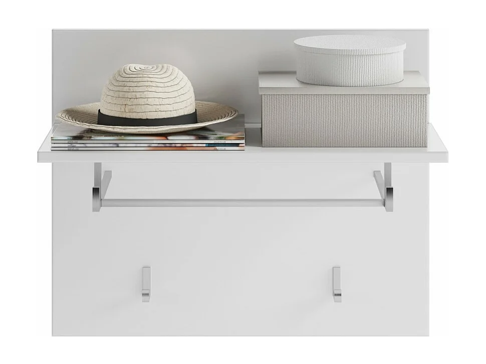 Porta-casacos com prateleira – Branco Laqueado – KLEANKIN