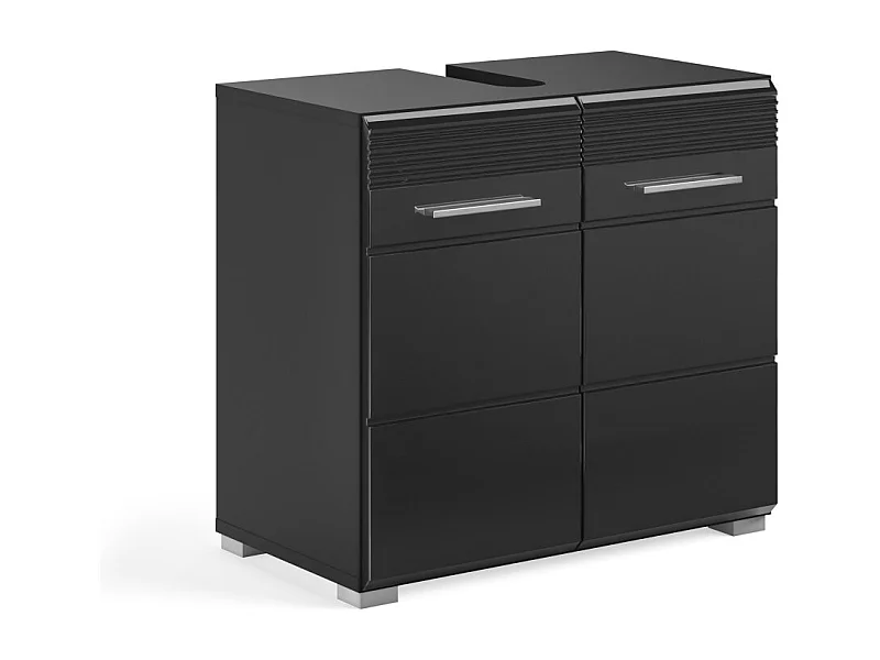 Meuble sous vasque – Noir laqué – KLEANKIN