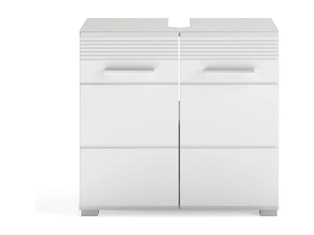 Meuble sous vasque 2 portes – Blanc laqué – KLEANKIN