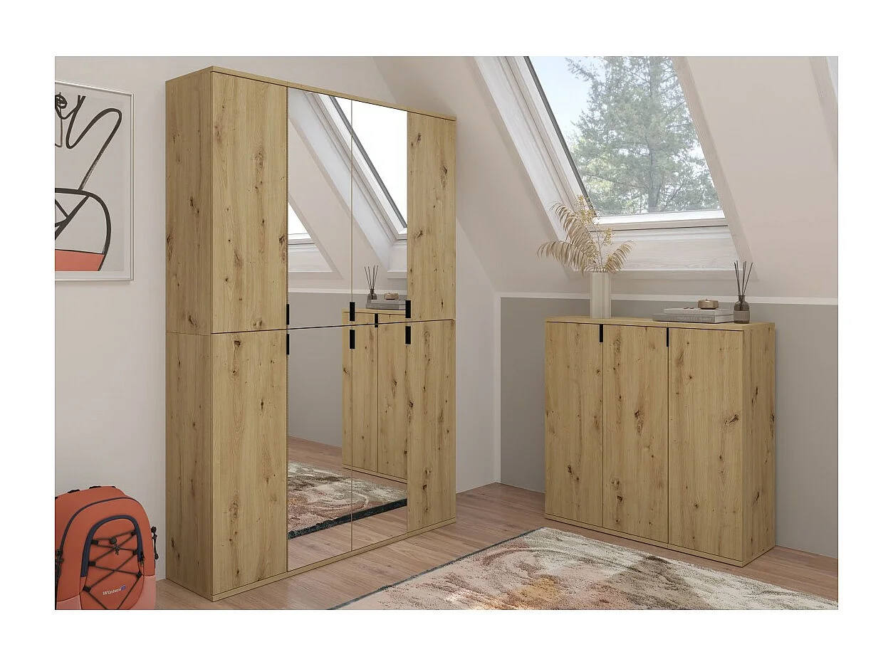 Meuble de rangement 1 porte – Chêne clair – BODITE