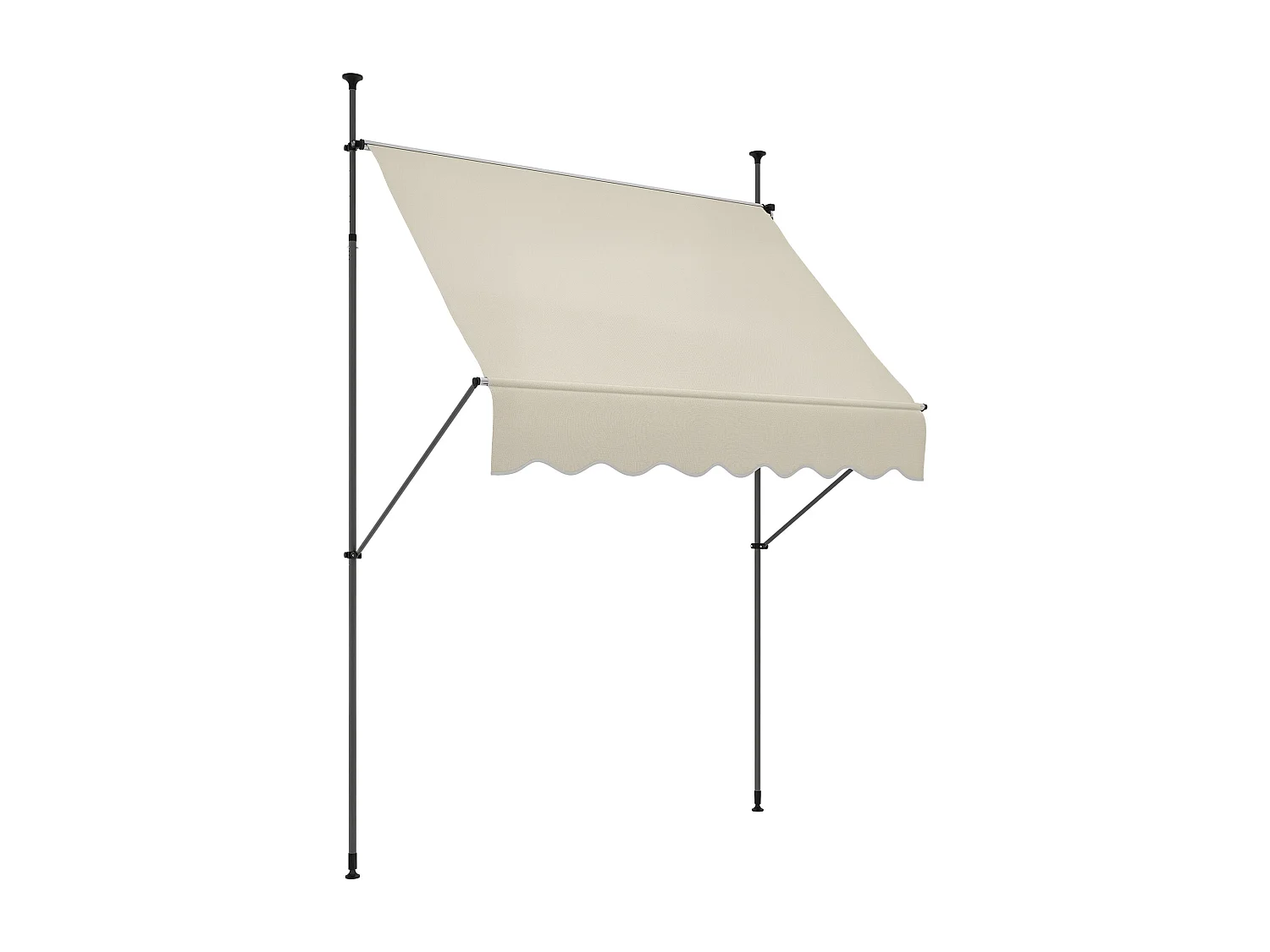 Store banne autoportant manuel inclinable rétractable 2 x 1,2(avancée) x 2,1-3H.m aucun perçage sable