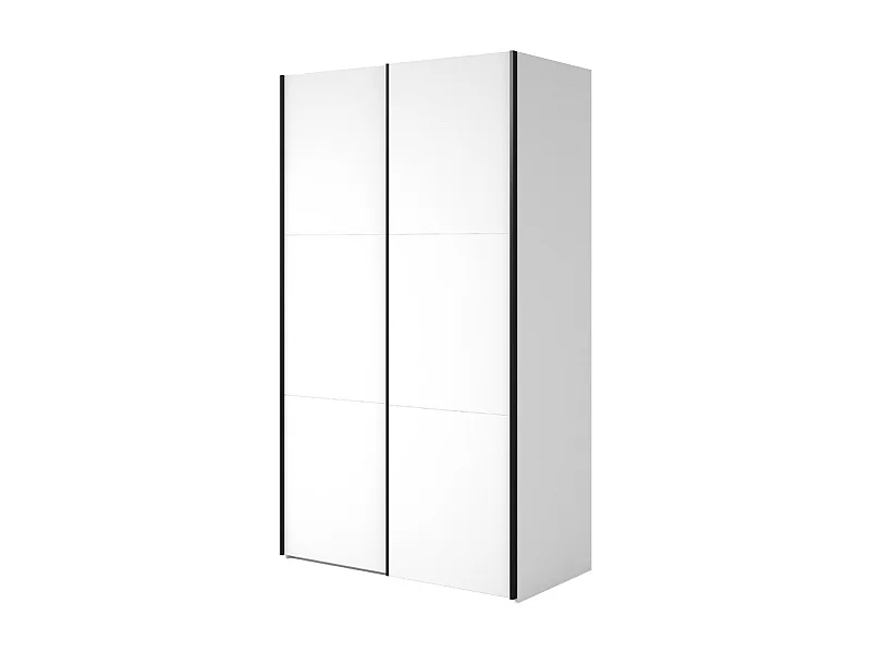 Armário SLIDE – 120 cm – 2 portas de correr – Cor branca – Organização com cabideiro ou prateleiras