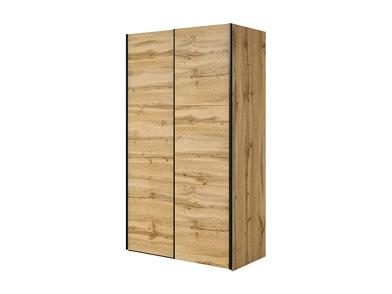 Armoire SLIDE – 120 cm – 2 portes coulissantes – Coloris chêne – Style naturel et moderne