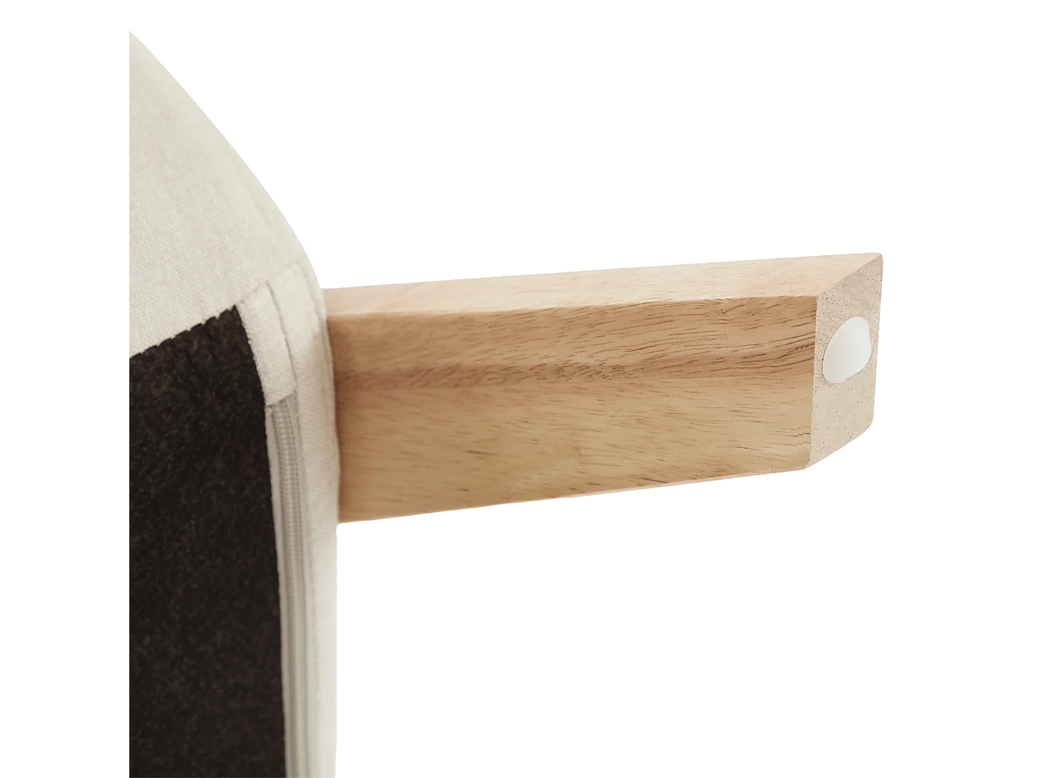 Fauteuil 64x68,5x93 cm - 3-in-1 ombouwbaar - gestoffeerd - linnen - beige + naturel