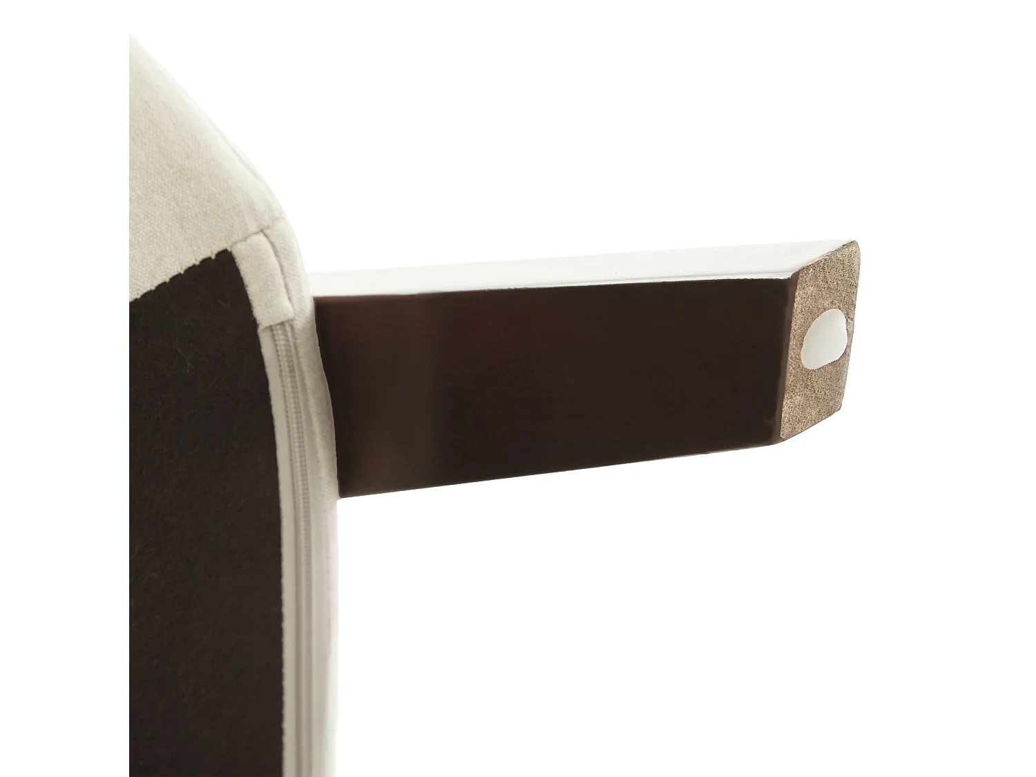 Fauteuil simple 64x68,5x93cm - convertible 3 en 1 - rembourré - lin - beige + marron