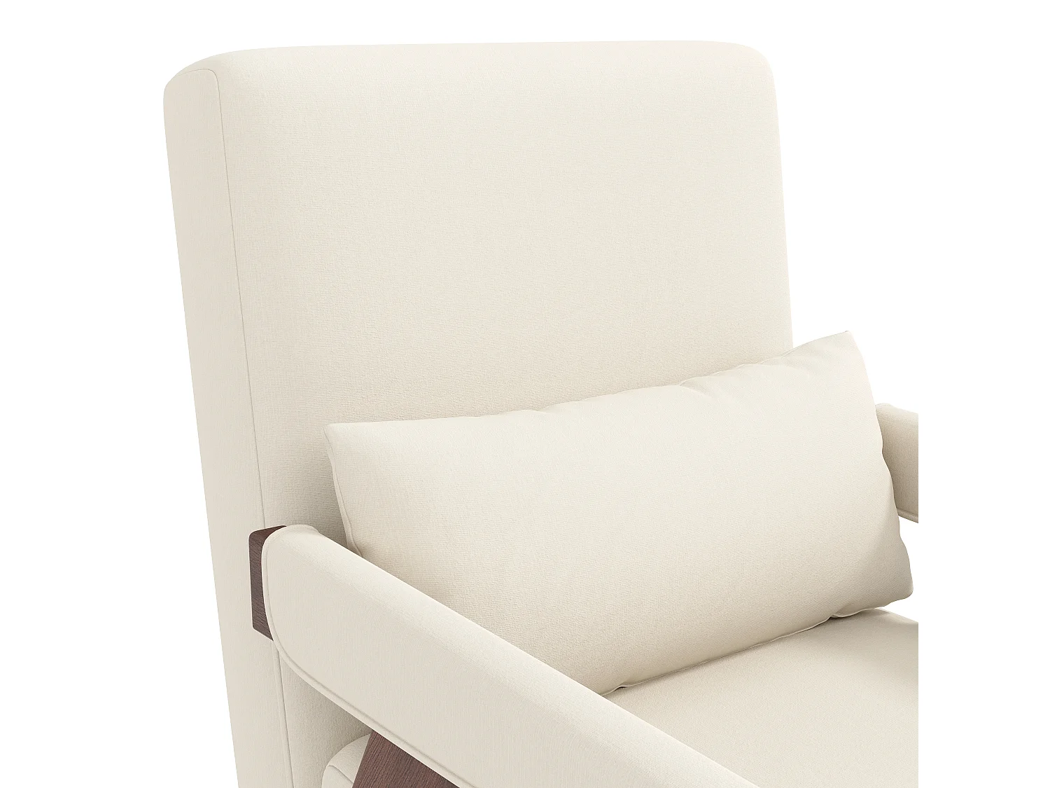 Einzelsessel 64x68,5x93 cm - 3-in-1 umbaubar - gepolstert - Leinen - beige + braun