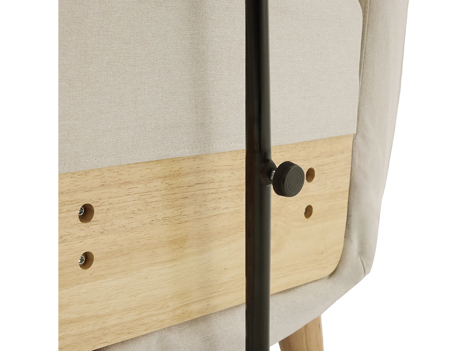 Moderne fauteuil 62x67x88 cm - 3-in-1 ombouwbare fauteuil - Met slaapfunctie - Opvouwbare gestoffeerde fauteuil - Beige