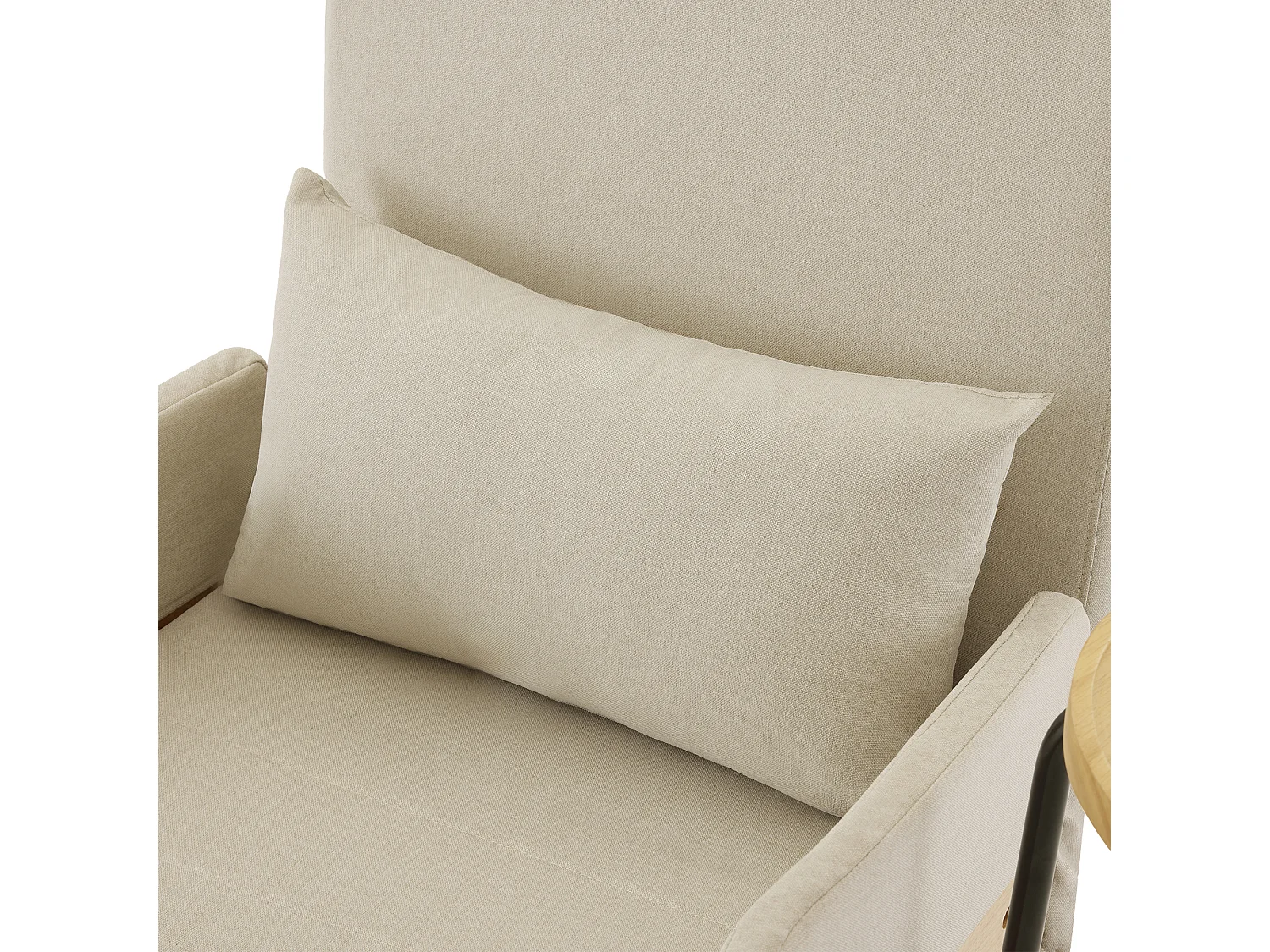 Fauteuil moderne 62x67x88cm - Fauteuil convertible 3 en 1 - Avec fonction couchage - Fauteuil pliant rembourré - Beige