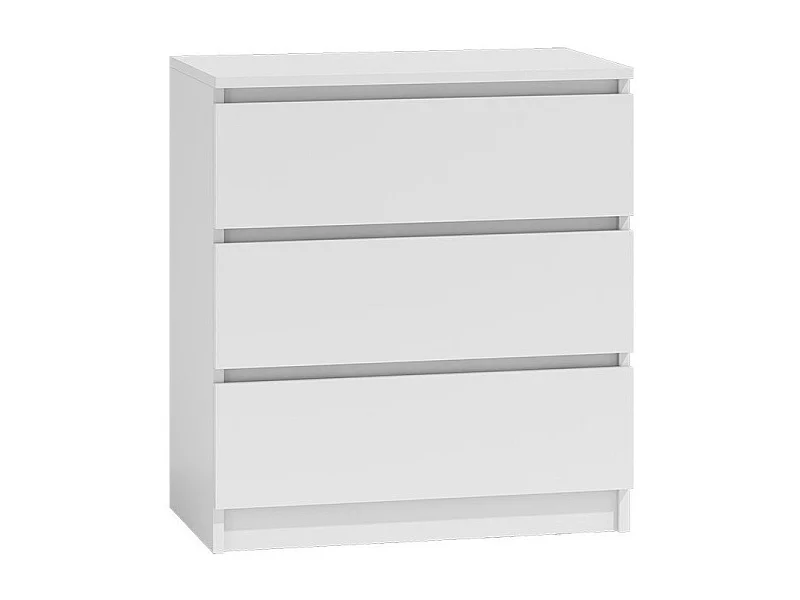Komoda Malwa M3|  Biała |70x40x75 cm | 3 szuflady