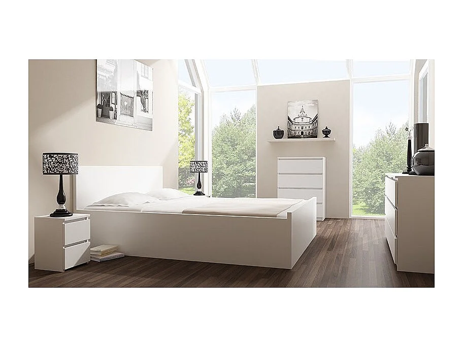 Komoda Malwa M6/120 | Biały | 120x30x75 cm | Nowoczesna 6 Szuflad