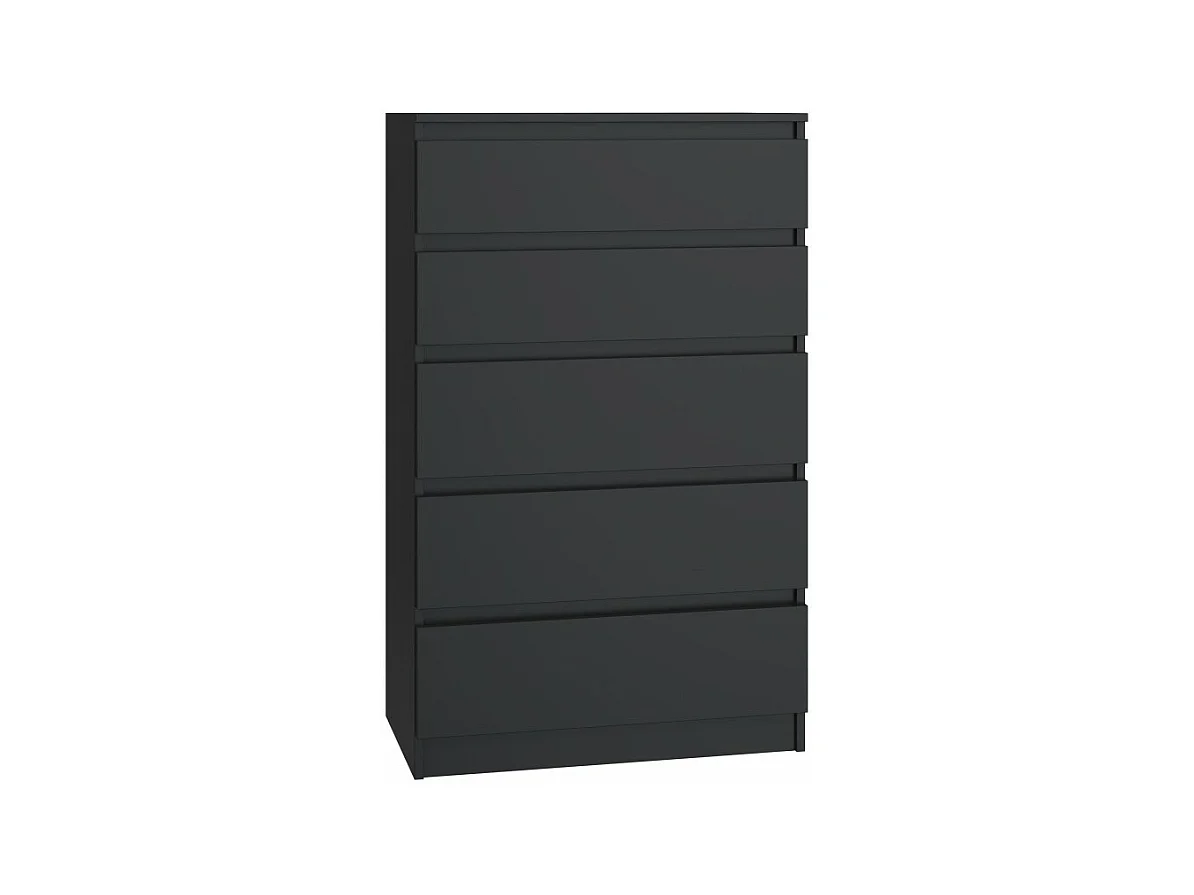 Malwa M5 COMMODE NOIRE 5 tiroirs