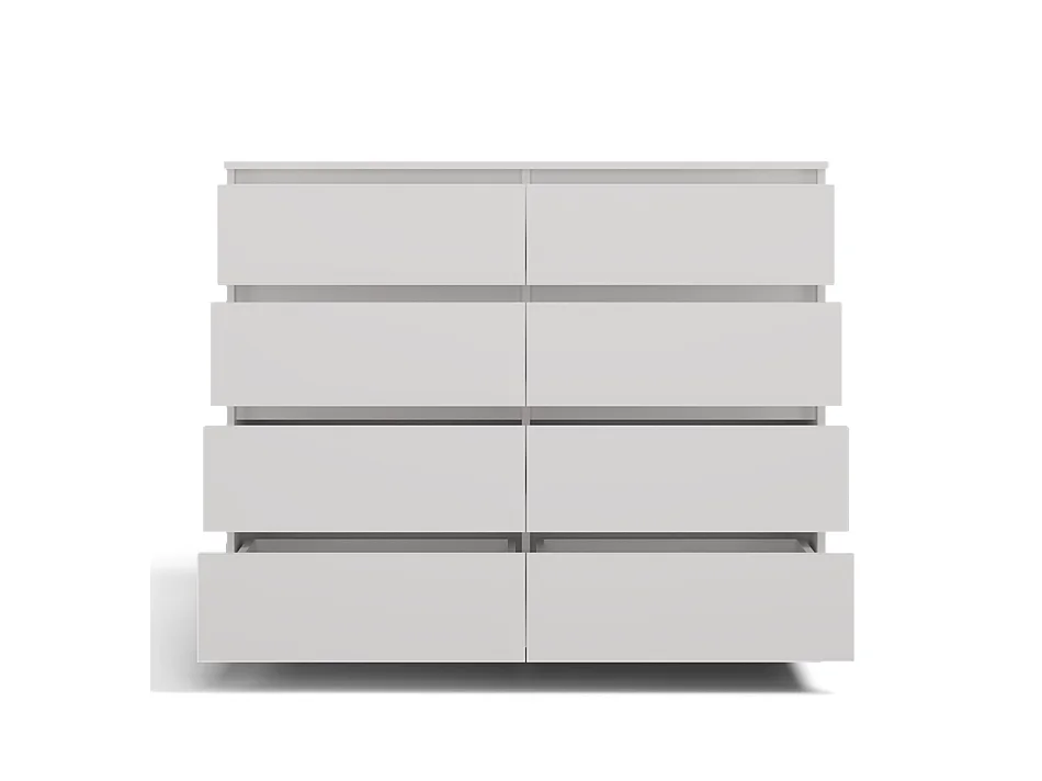 Komoda Malwa M8/120 | Biała | 120x40x97 cm | 8 Szuflad