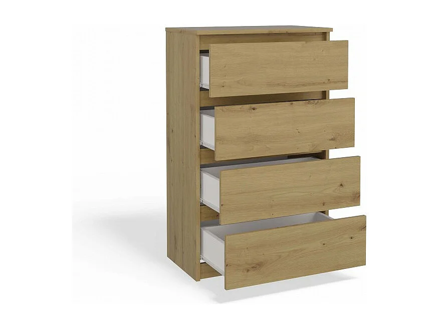 Komoda Malwa M4 | Dąb Artisan | 40x70x97 cm| 4 Szuflady