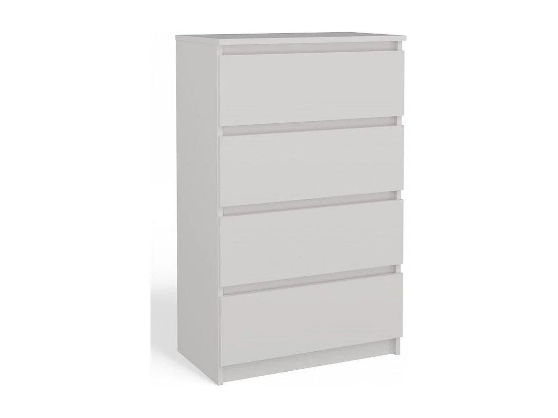 Komoda Malwa M4 | Biała | 70x40x97 cm | Nowoczesna 4 Szuflady