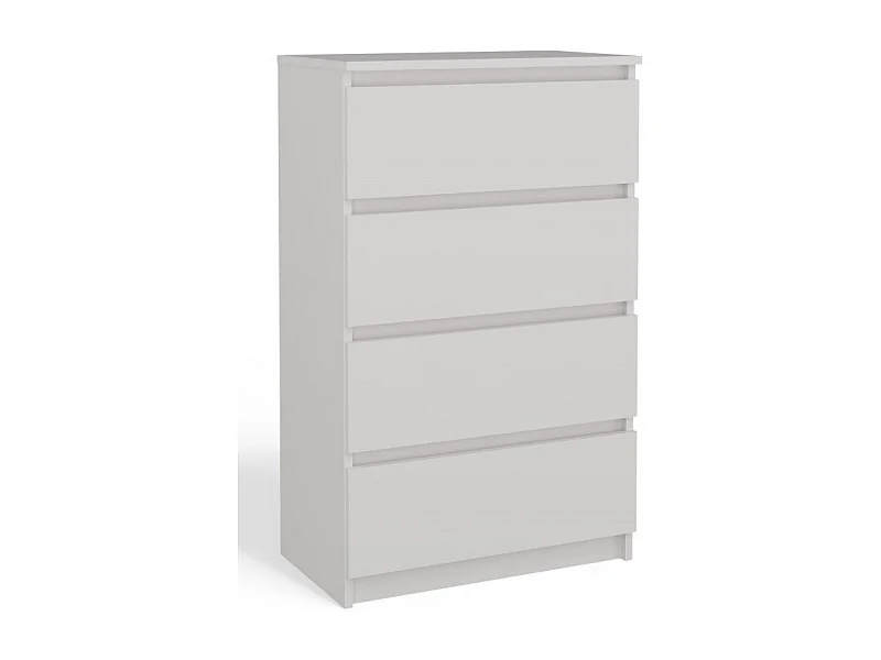 Komoda Malwa M4 | Biała | 70x40x97 cm | Nowoczesna 4 Szuflady
