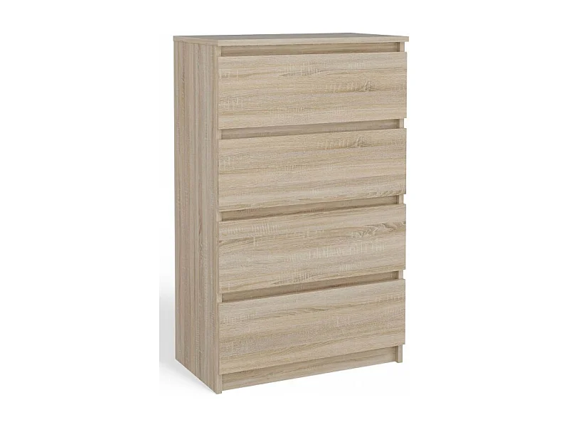 Komoda Malwa M4 | Dąb Sonoma | 70x40x97 cm | Nowoczesna 4 Szuflady