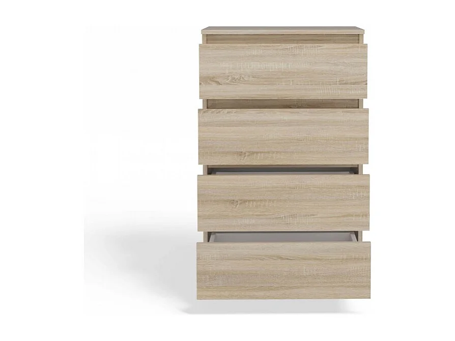 Komoda Malwa M4 | Dąb Sonoma | 70x40x97 cm | Nowoczesna 4 Szuflady