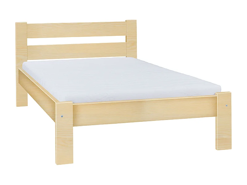 Lit 140x200 en bois Aron, pin