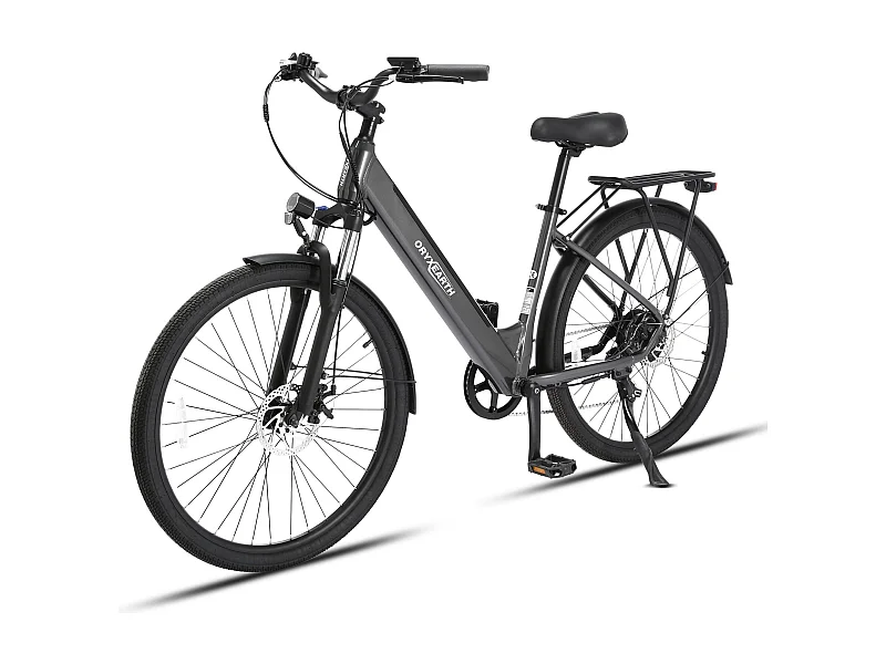 Vélo à assistance électrique Oryxearth City – Moteur central 250W, 7 vitesses SHIMANO, 5 modes d'assistance, Gris