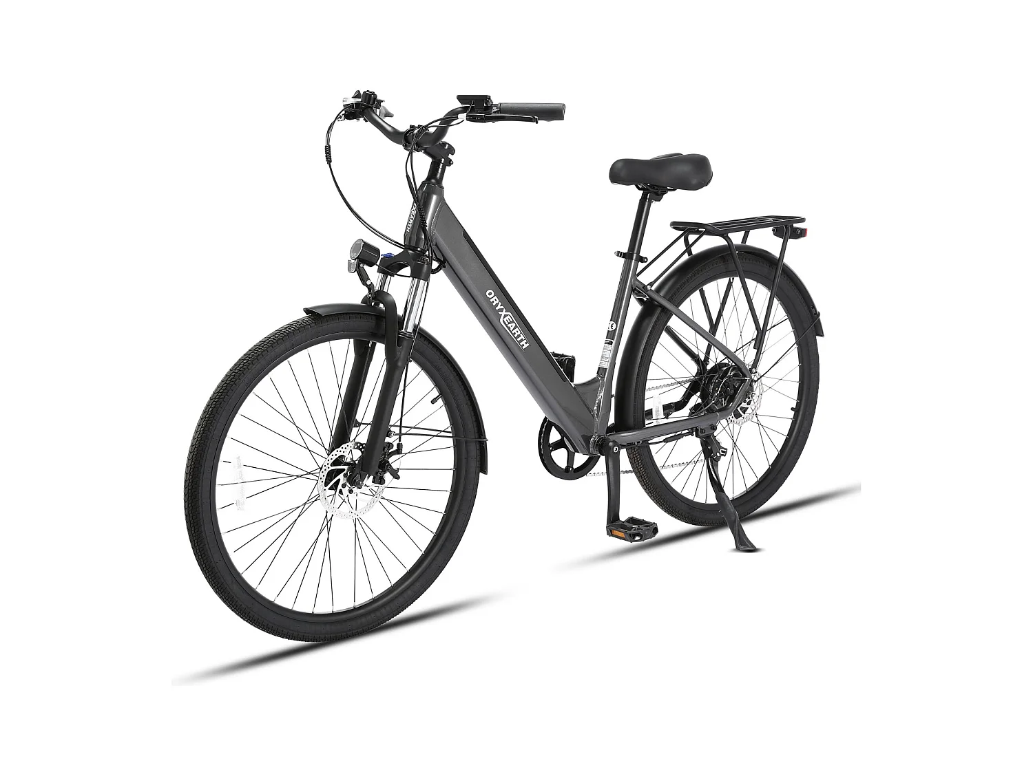 Vélo à assistance électrique Oryxearth City – Moteur central 250W, 7 vitesses SHIMANO, 5 modes d'assistance, Gris