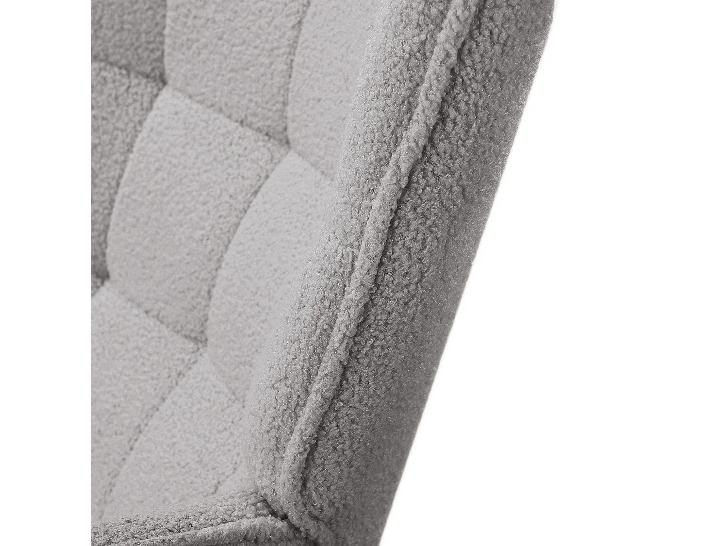 Fauteuil à bascule Teddy en tissu avec structure en métal et base en bois, motif à carreaux, gris foncé
