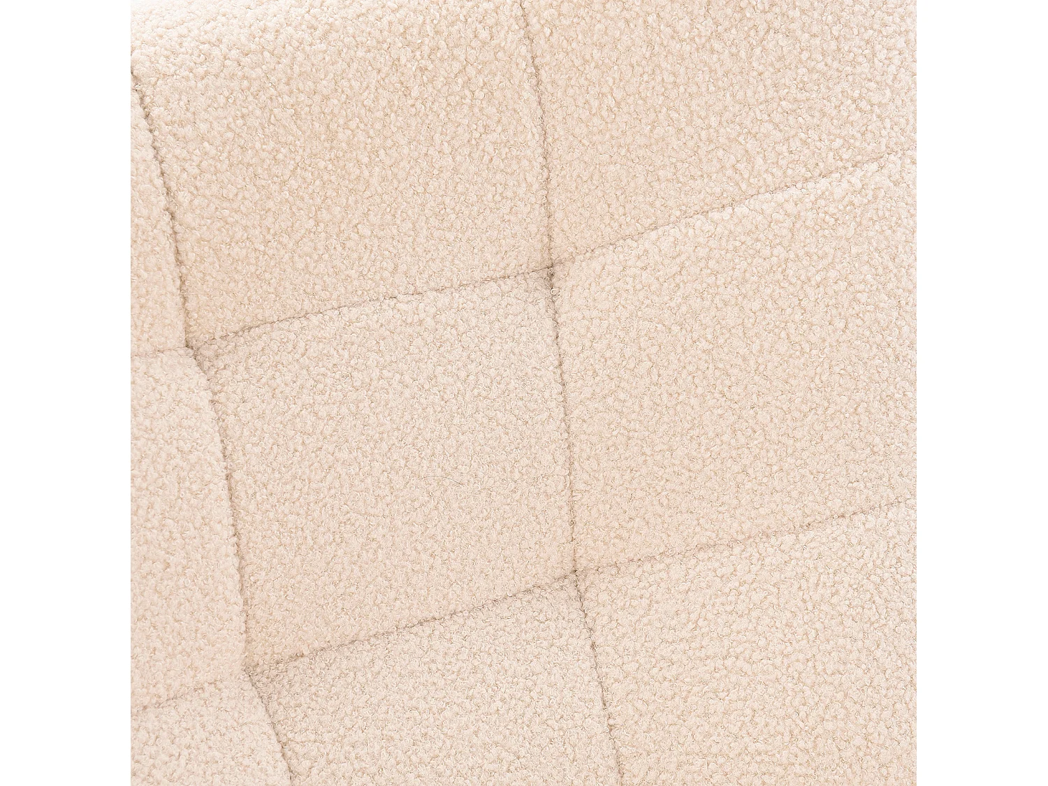 Fauteuil à bascule en peluche Teddy avec accoudoirs et dossier rembourrés, beige