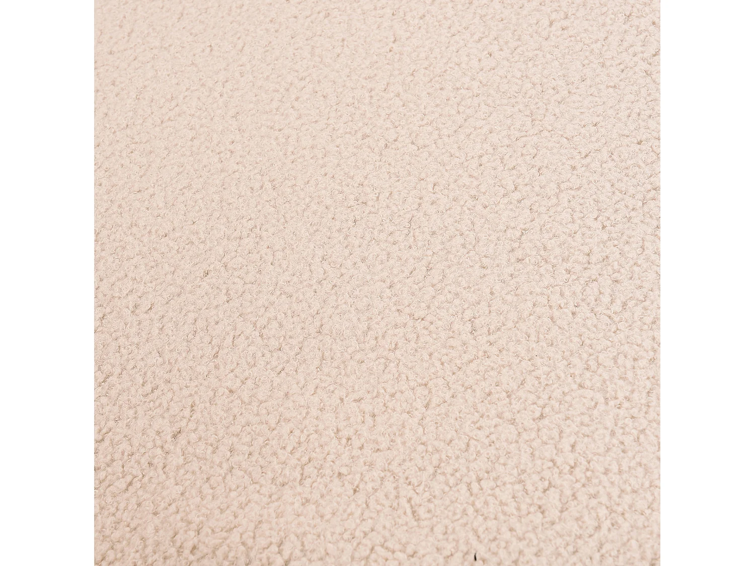 Fauteuil à bascule en peluche Teddy avec accoudoirs et dossier rembourrés, beige