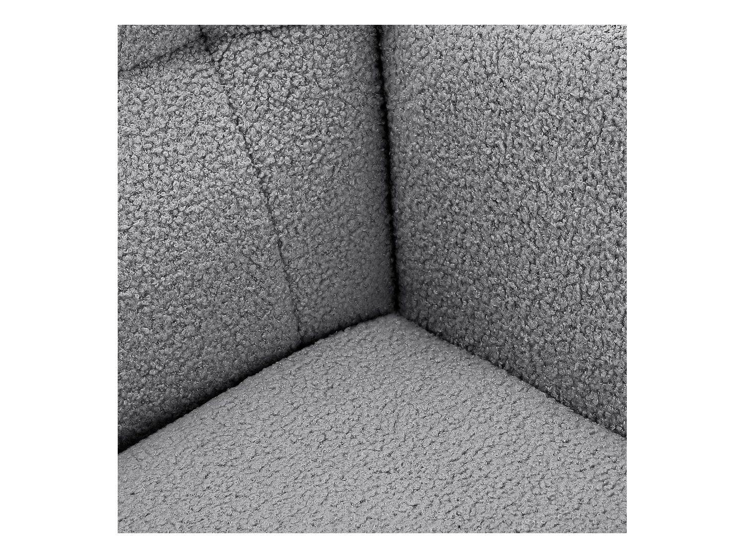 Fauteuil de salon, rocking chair, motif à carreaux, tissu gris foncé et pieds en hêtre, 68 x 75 x 92 cm