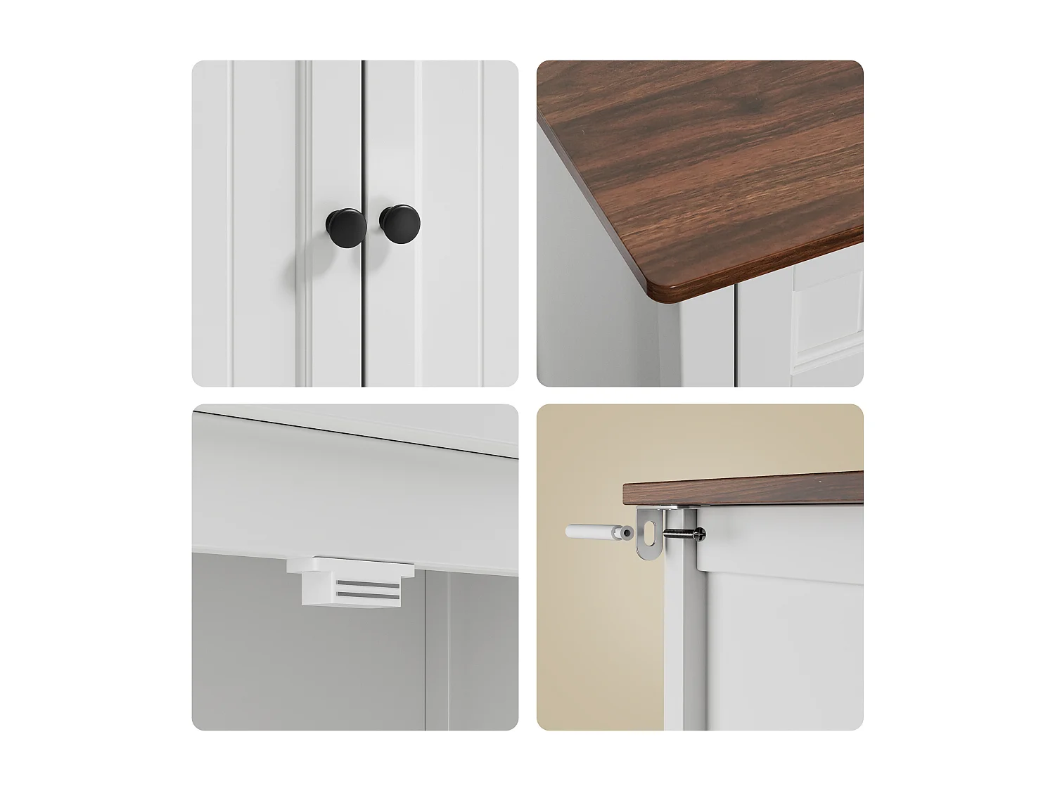 Bealife keukenkast Kist met 2 lades en 2 deuren Keukenbuffet Keukenbuffet