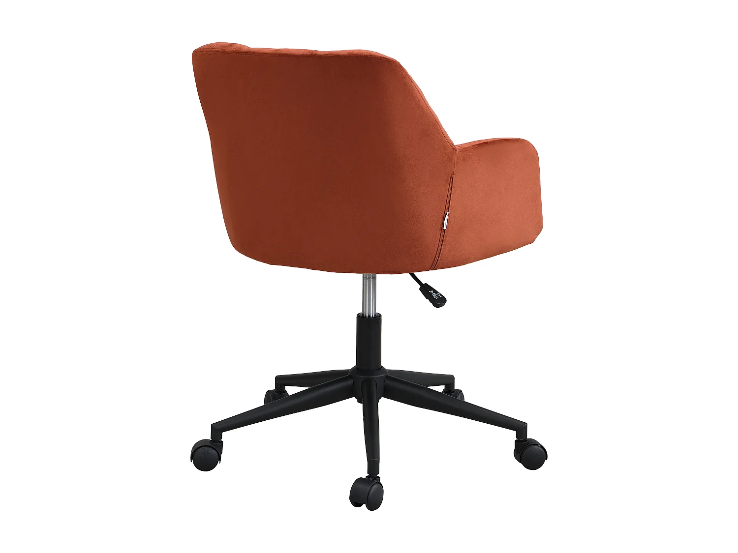 Chaise de bureau - Velours - Terracotta et noir - Hauteur réglable - PEGA de Pascal Morabito