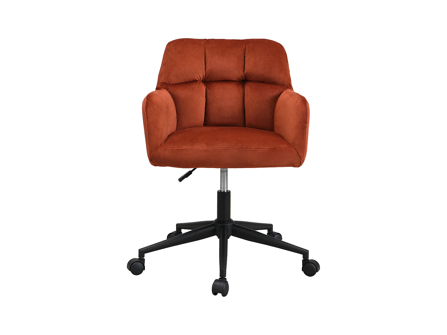 Chaise de bureau - Velours - Terracotta et noir - Hauteur réglable - PEGA de Pascal Morabito