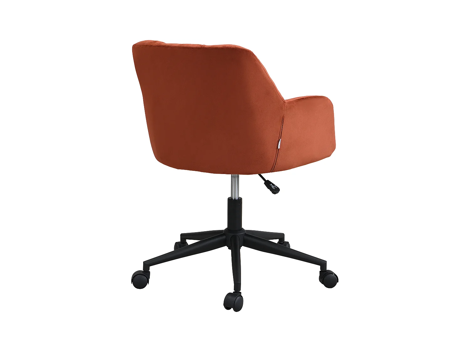 Kontorstol - Fløjl - Terracotta og sort - Justerbar højde - PEGA af Pascal Morabito