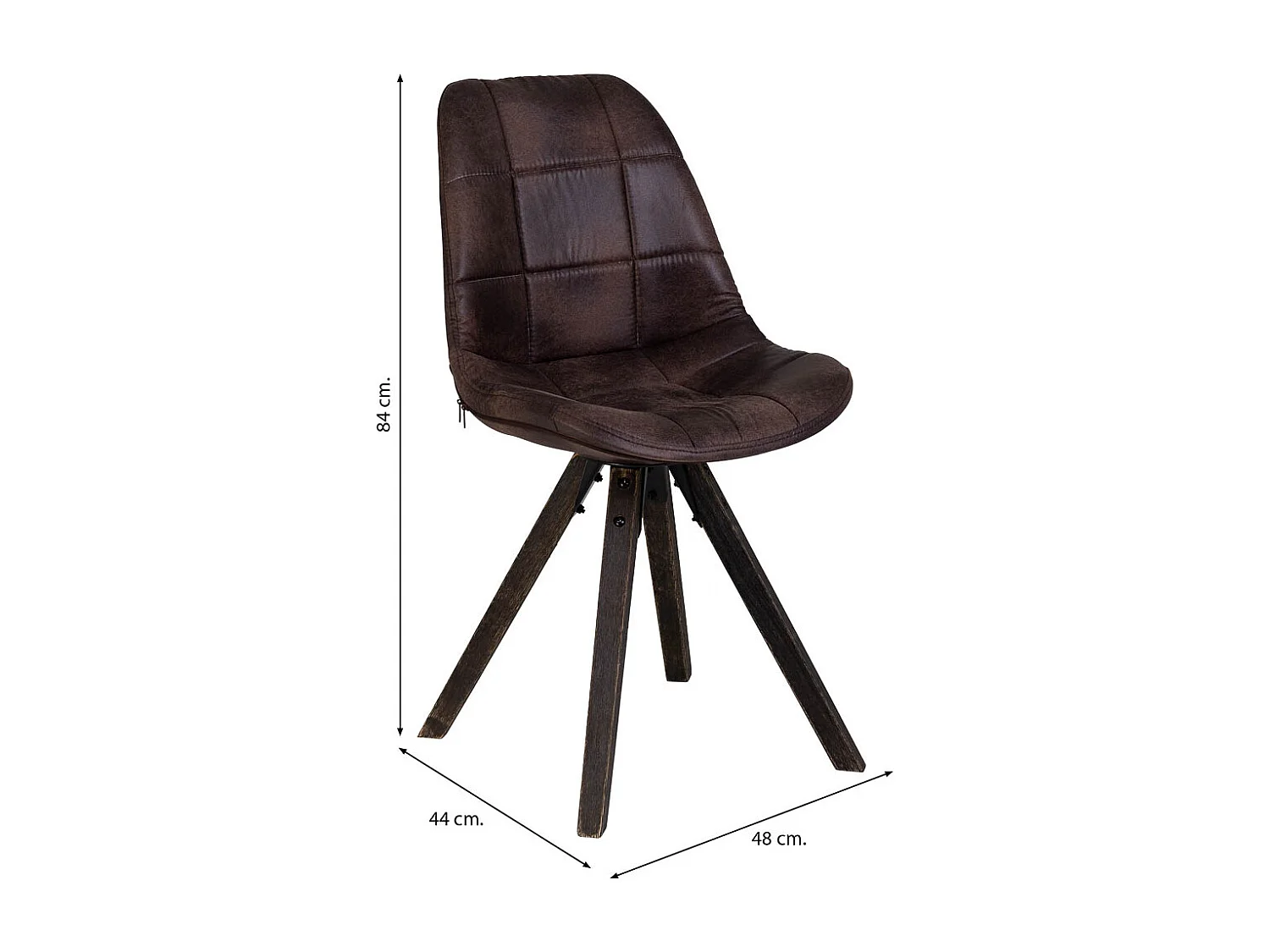 Cadeira estofada em madeira 48x44x84h cm