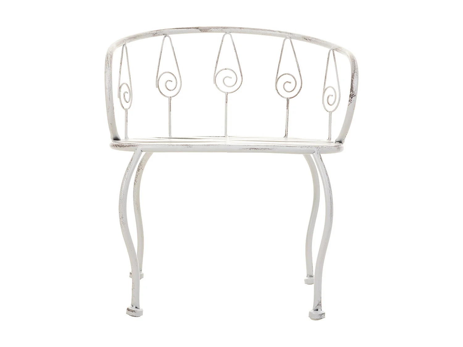 Silla infantil de forja blanco 35x28x39h cm