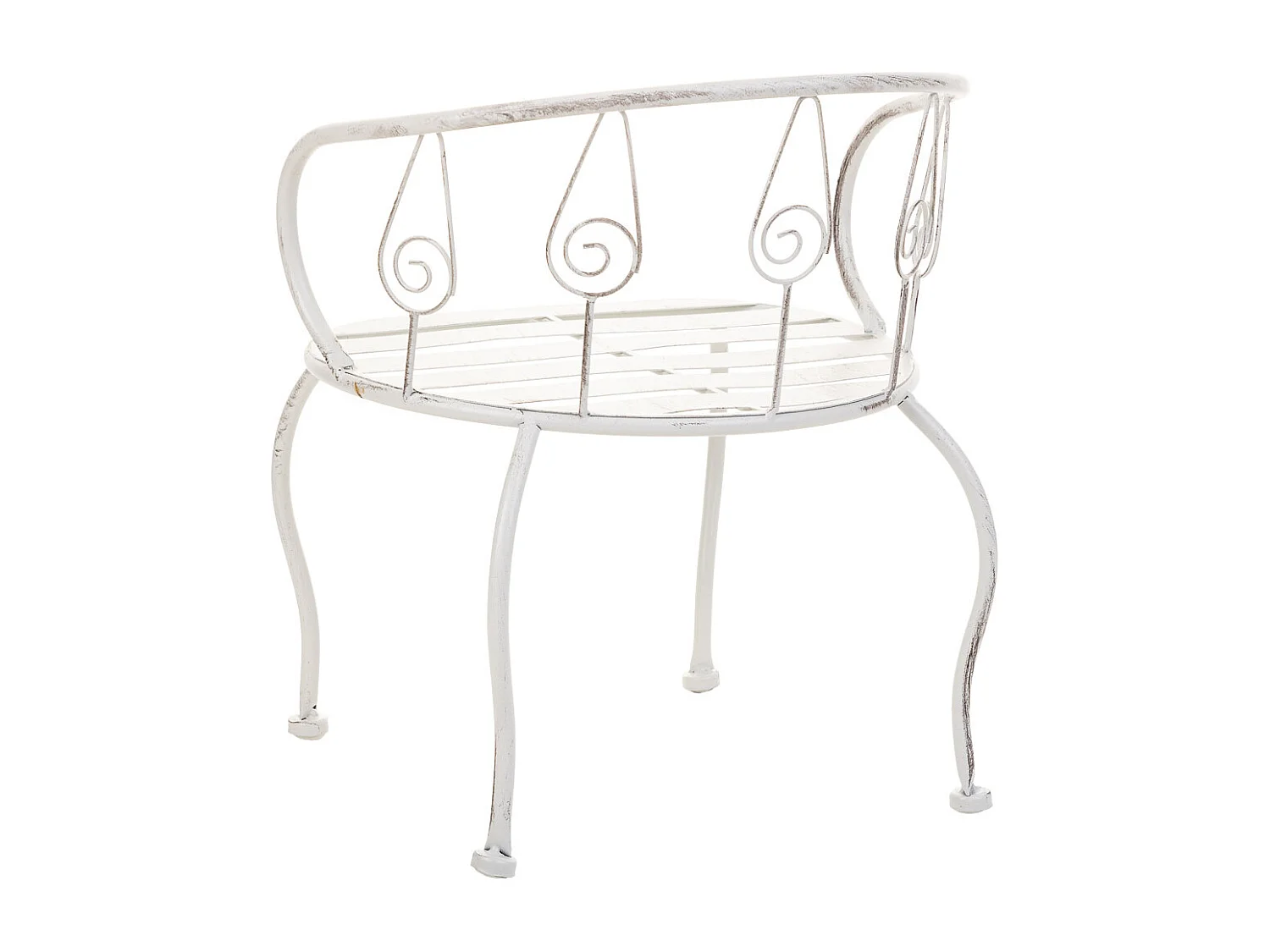 Sedia per bambini in ferro battuto bianco 35x28x39h cm